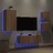 Móveis de Parede para Tv com Luzes LED Carvalho Sonoma 4 pcs