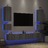Móveis de Parede para Tv com Luzes LED Cinzento Sonoma 6 pcs