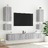 Móveis de Parede para Tv com Luzes LED Cinzento Sonoma 6 pcs