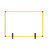 Placa de Trabalho Protetor em Acrílico 3 mm e Frame Amarelo 1040x700 mm COVID-19