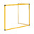 Placa de Vidro Duo 600 mm de Altura Frame Alumínio Amarelo 900x600 mm COVID-19