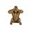 Figura Decorativa Gorila Dourado Resina (9 X 18 X 17 cm)