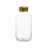 Vaso Transparente Dourado Vidro 14,5 X 29,5 X 14,5 cm (6 Unidades)