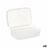 Caixa de Armazenagem com Tampa Branco Transparente Plástico 21,5 X 8,5 X 15 cm (12 Unidades)