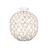 Bola Decorativa Branco Transparente Vidro Corda 21 X 23 cm (4 Unidades)