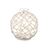 Bola Decorativa Branco Transparente Vidro Corda 18 X 20 cm (6 Unidades)