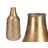 Vaso Dourado Metal 21 X 44 X 21 cm (4 Unidades) com Relevo