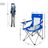 Cadeira Dobrável para Campismo Aktive Azul Cinzento 46 X 82 X 46 cm (4 Unidades)