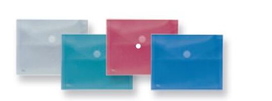 Envelopes Plástico com Fecho de Velcro A7 80x115mm Vermelho