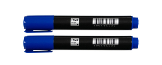 Marcador Permanente RIVA Azul 2 Unidades