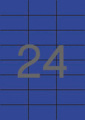Etiquetas Autocolantes 70x37mm Azul 20 Folhas